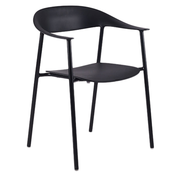 Sedie da pranzo in stile contemporaneo sedie a braccio con gambe in metallo per la casa