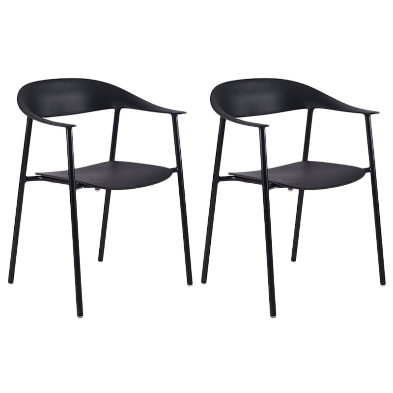 Sedie da pranzo in stile contemporaneo sedie a braccio con gambe in metallo per la casa