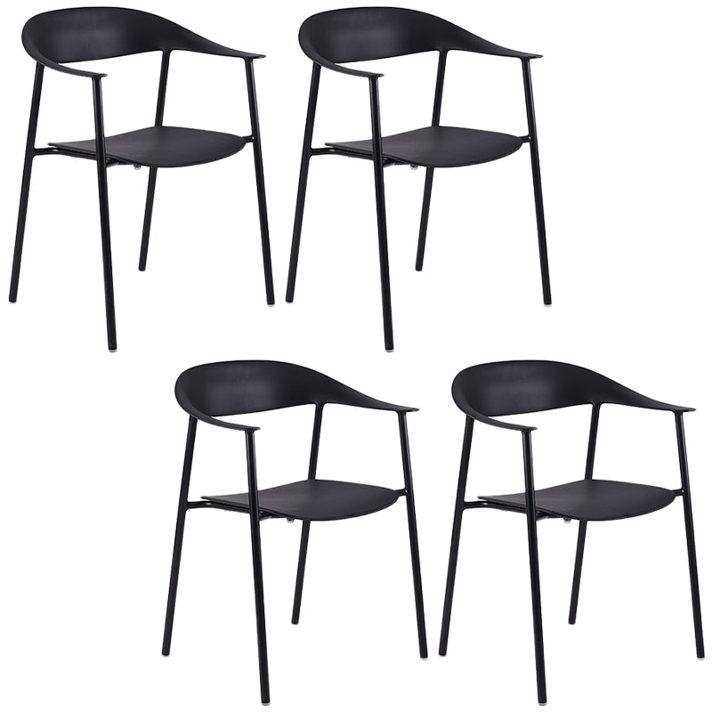 Sedie da pranzo in stile contemporaneo sedie a braccio con gambe in metallo per la casa