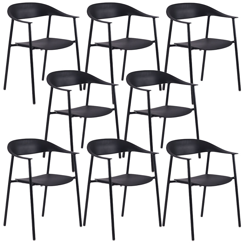 Sedie da pranzo in stile contemporaneo sedie a braccio con gambe in metallo per la casa