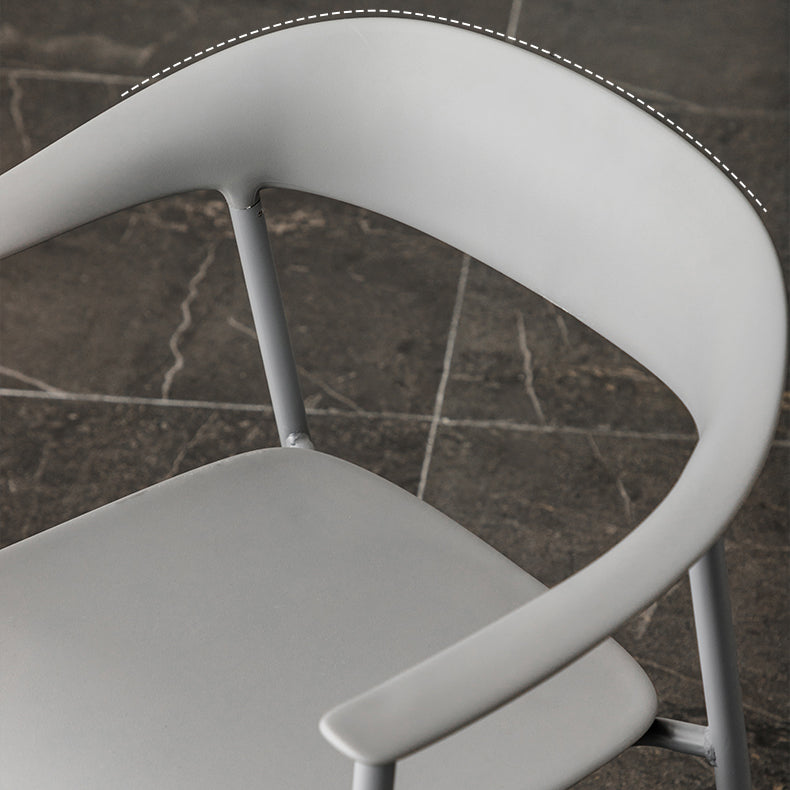 Sedie da pranzo in stile contemporaneo sedie a braccio con gambe in metallo per la casa