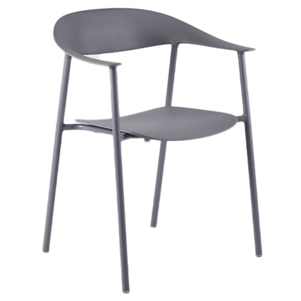 Sedie da pranzo in stile contemporaneo sedie a braccio con gambe in metallo per la casa