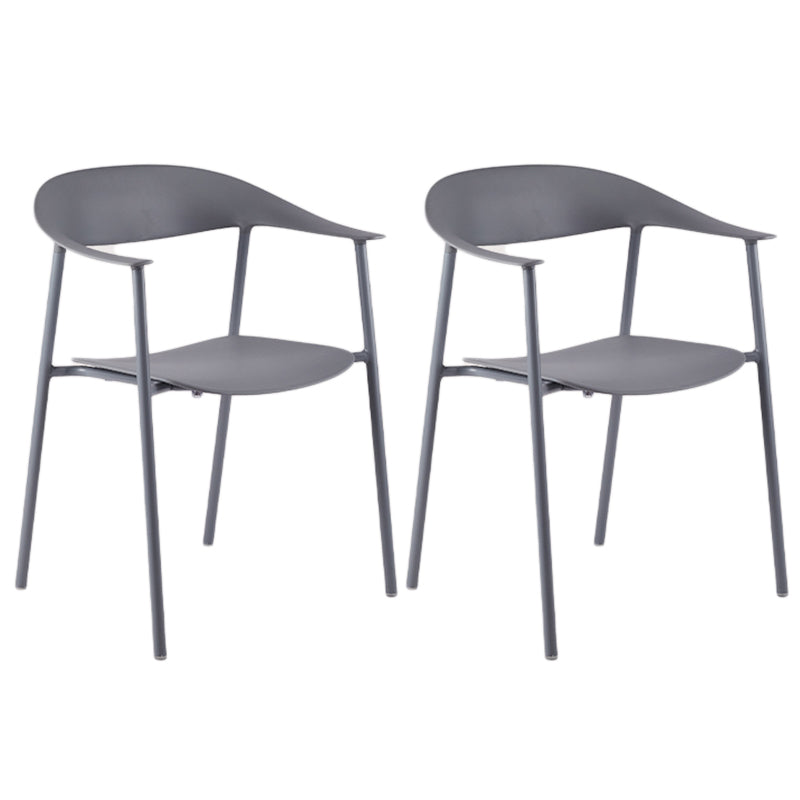 Sedie da pranzo in stile contemporaneo sedie a braccio con gambe in metallo per la casa