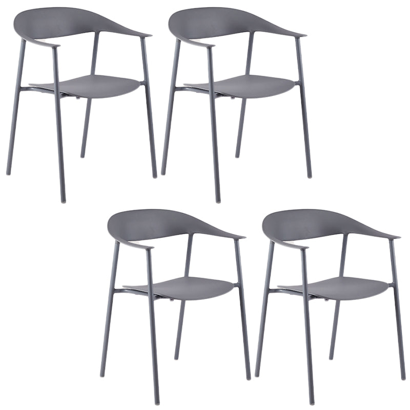 Sedie da pranzo in stile contemporaneo sedie a braccio con gambe in metallo per la casa