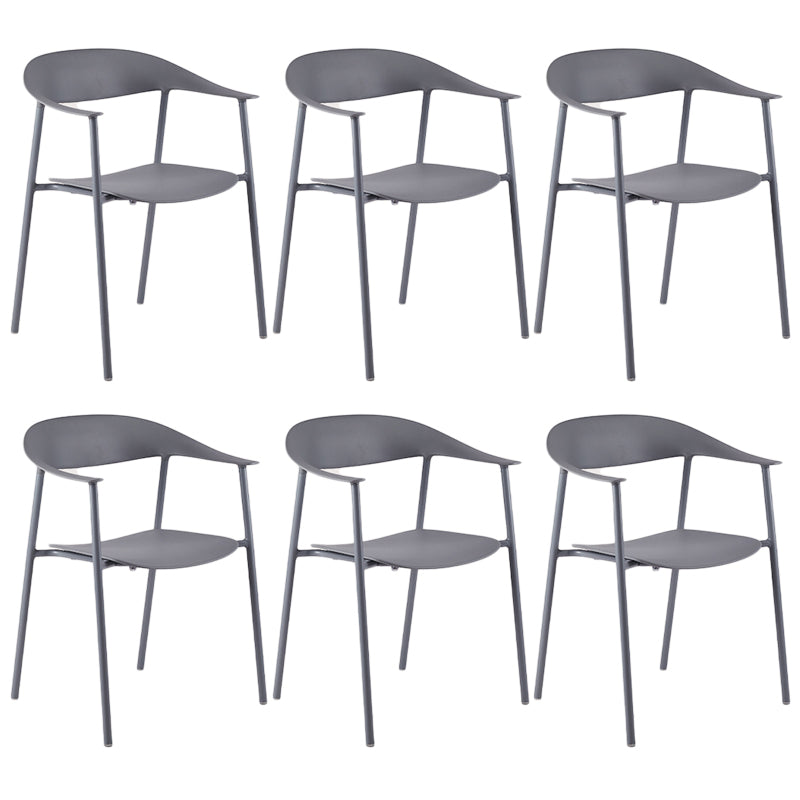 Sedie da pranzo in stile contemporaneo sedie a braccio con gambe in metallo per la casa