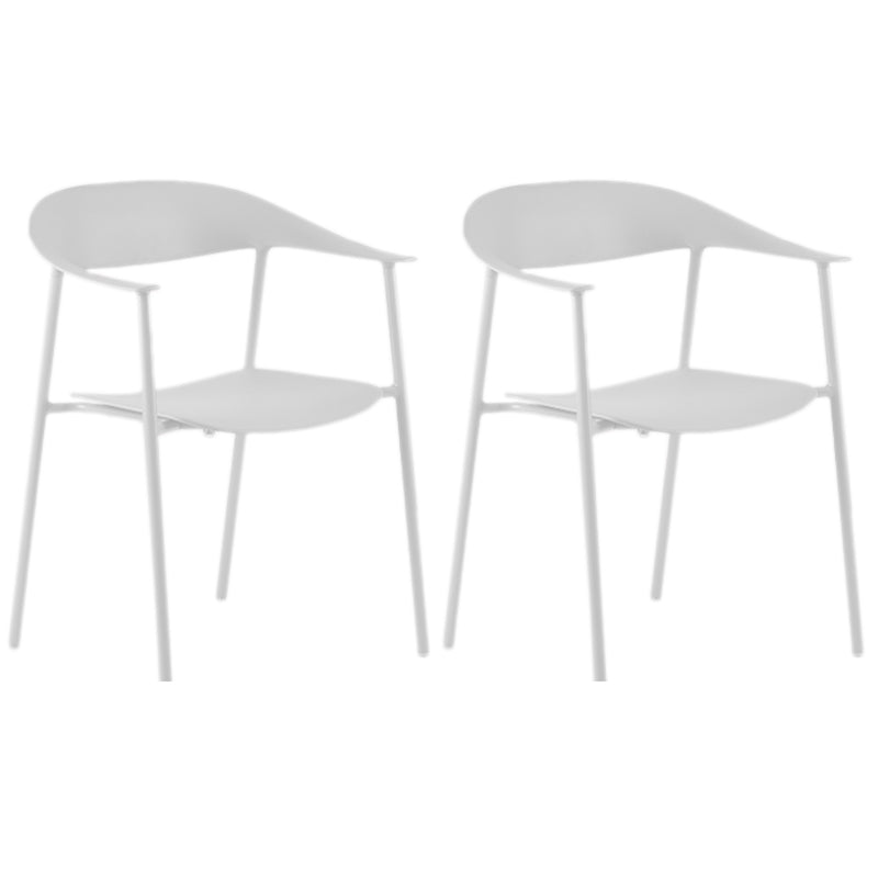 Sedie da pranzo in stile contemporaneo sedie a braccio con gambe in metallo per la casa