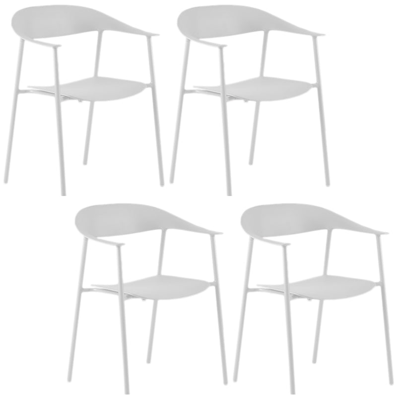 Sedie da pranzo in stile contemporaneo sedie a braccio con gambe in metallo per la casa