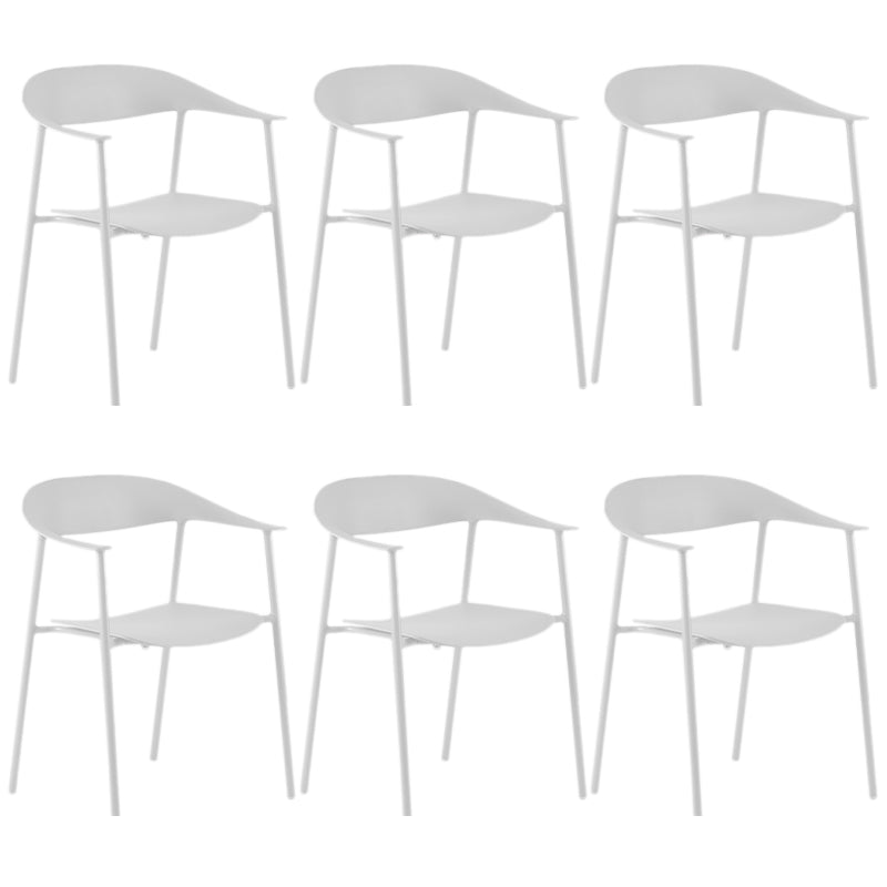 Sedie da pranzo in stile contemporaneo sedie a braccio con gambe in metallo per la casa