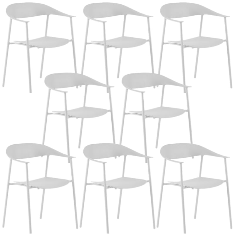 Sedie da pranzo in stile contemporaneo sedie a braccio con gambe in metallo per la casa