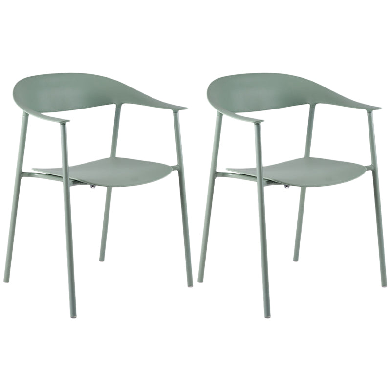 Sedie da pranzo in stile contemporaneo sedie a braccio con gambe in metallo per la casa