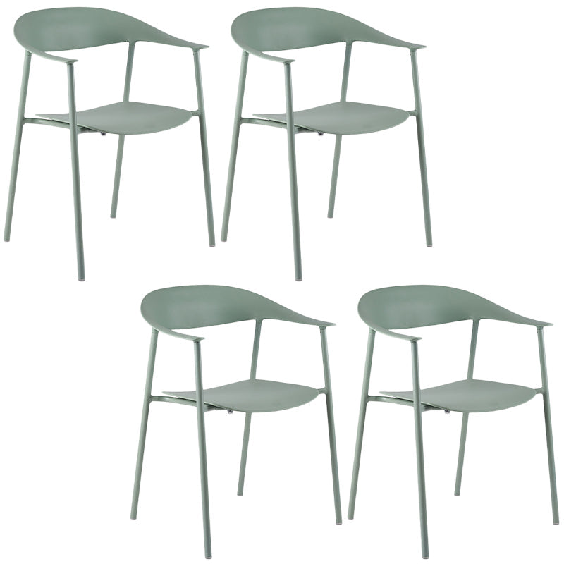 Sedie da pranzo in stile contemporaneo sedie a braccio con gambe in metallo per la casa