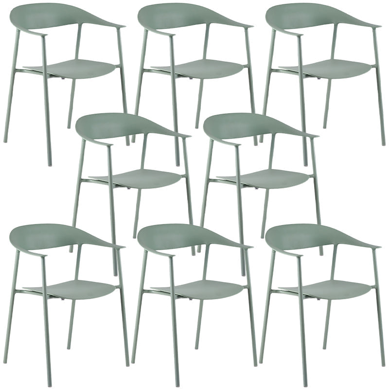 Sedie da pranzo in stile contemporaneo sedie a braccio con gambe in metallo per la casa