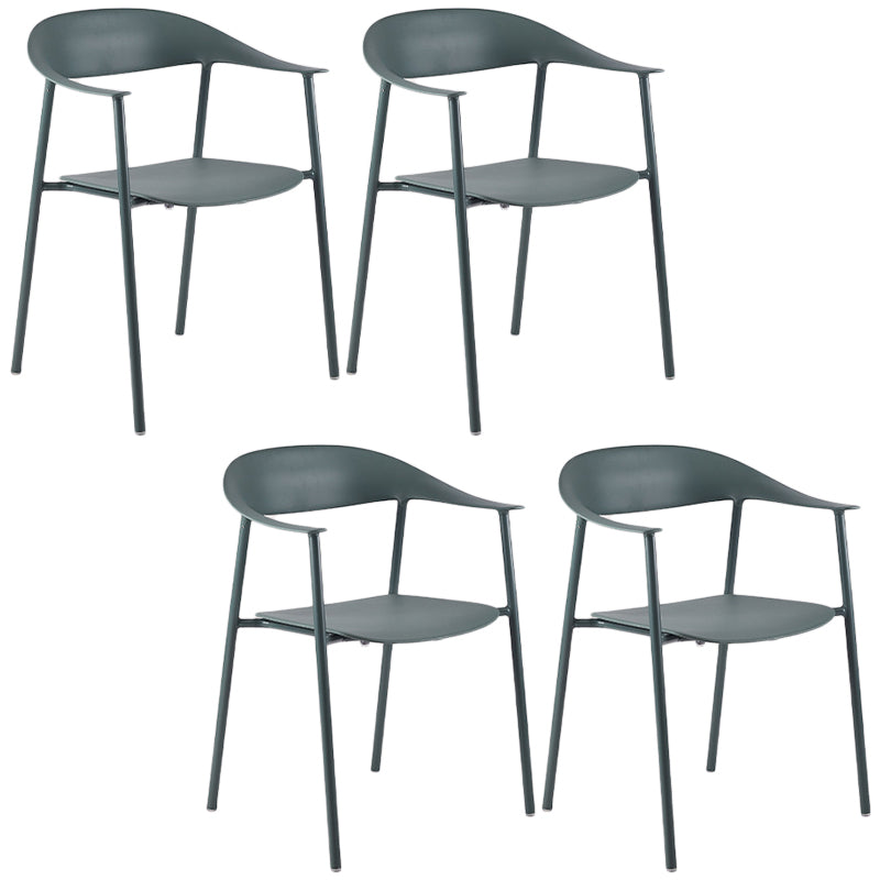 Sedie da pranzo in stile contemporaneo sedie a braccio con gambe in metallo per la casa