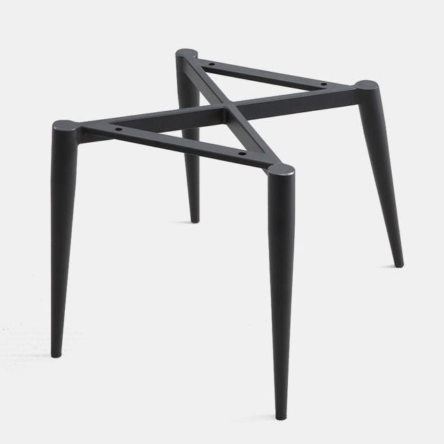 Sedie da pranzo in pelle finta moderna gambe in metallo nero