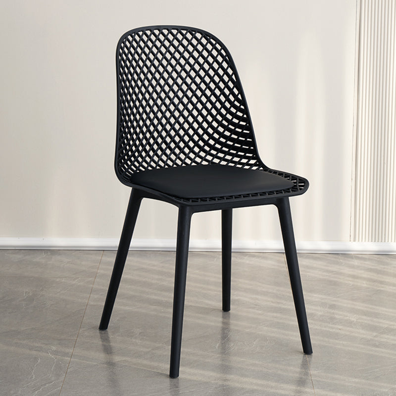 Sillas de comedor de estilo contemporáneo sillas sin brazos con patas de plástico para el hogar