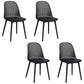 Sillas de comedor de estilo contemporáneo sillas sin brazos con patas de plástico para el hogar