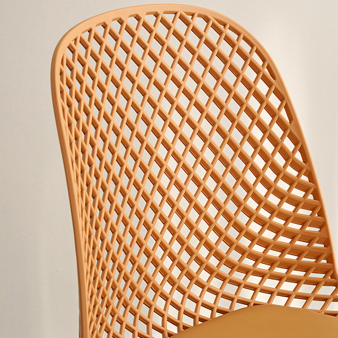 Sillas de comedor de estilo contemporáneo sillas sin brazos con patas de plástico para el hogar