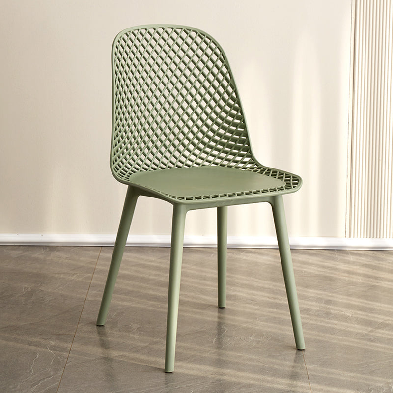 Sillas de comedor de estilo contemporáneo sillas sin brazos con patas de plástico para el hogar