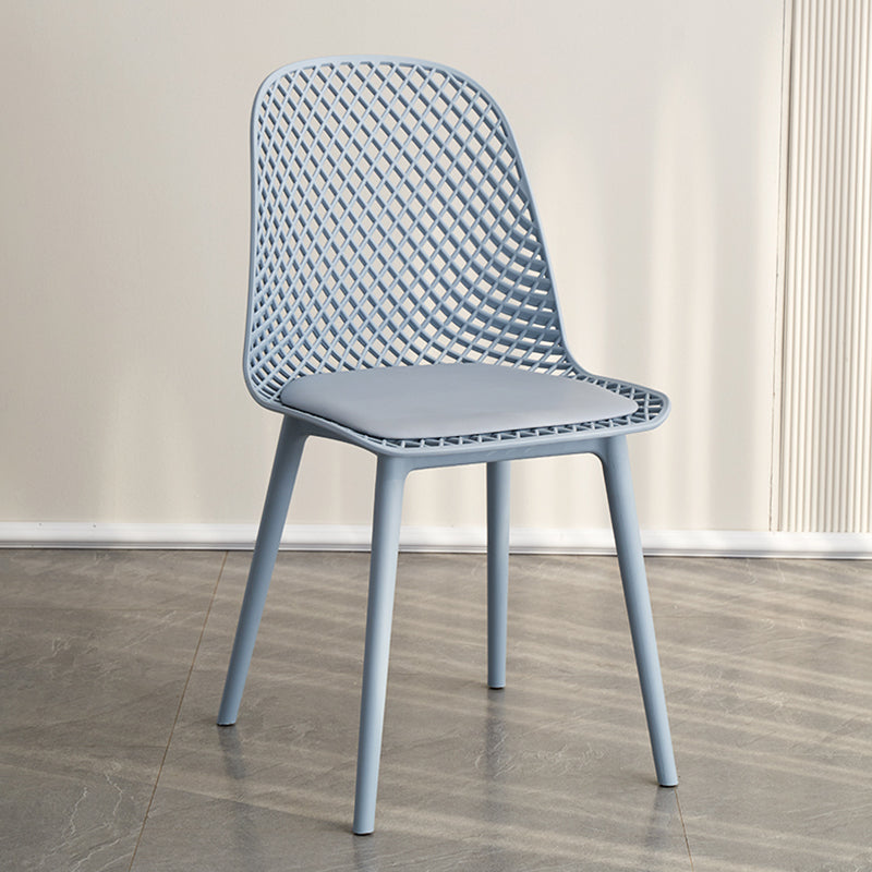 Sillas de comedor de estilo contemporáneo sillas sin brazos con patas de plástico para el hogar