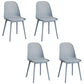 Sillas de comedor de estilo contemporáneo sillas sin brazos con patas de plástico para el hogar