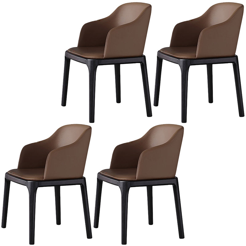 Sedia da pranzo marrone contemporanea sedia da pranzo in legno di quercia nera