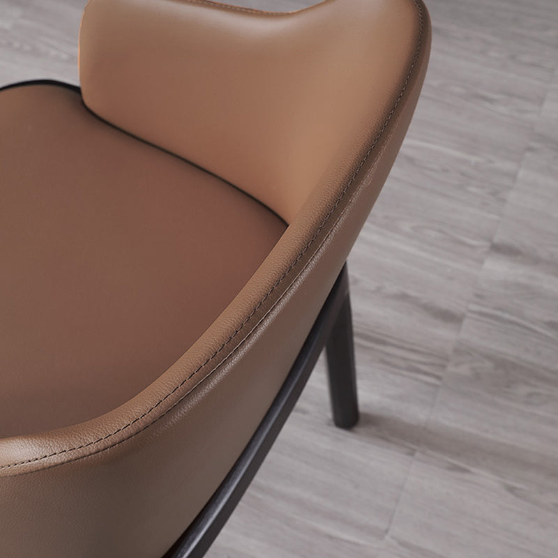 Sedia da pranzo marrone contemporanea sedia da pranzo in legno di quercia nera