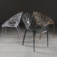 Scandinavian Armless Dining Chairs Acrylic Cross Back Side Chair