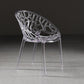 Scandinavian Armless Dining Chairs Acrylic Cross Back Side Chair