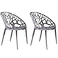 Scandinavian Armless Dining Chairs Acrylic Cross Back Side Chair
