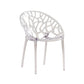 Scandinavian Armless Dining Chairs Acrylic Cross Back Side Chair