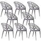 Scandinavian Armless Dining Chairs Acrylic Cross Back Side Chair