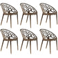 Scandinavian Armless Dining Chairs Acrylic Cross Back Side Chair
