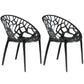 Scandinavian Armless Dining Chairs Acrylic Cross Back Side Chair
