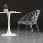 Scandinavian Armless Dining Chairs Acrylic Cross Back Side Chair