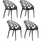 Scandinavian Armless Dining Chairs Acrylic Cross Back Side Chair