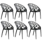 Scandinavian Armless Dining Chairs Acrylic Cross Back Side Chair