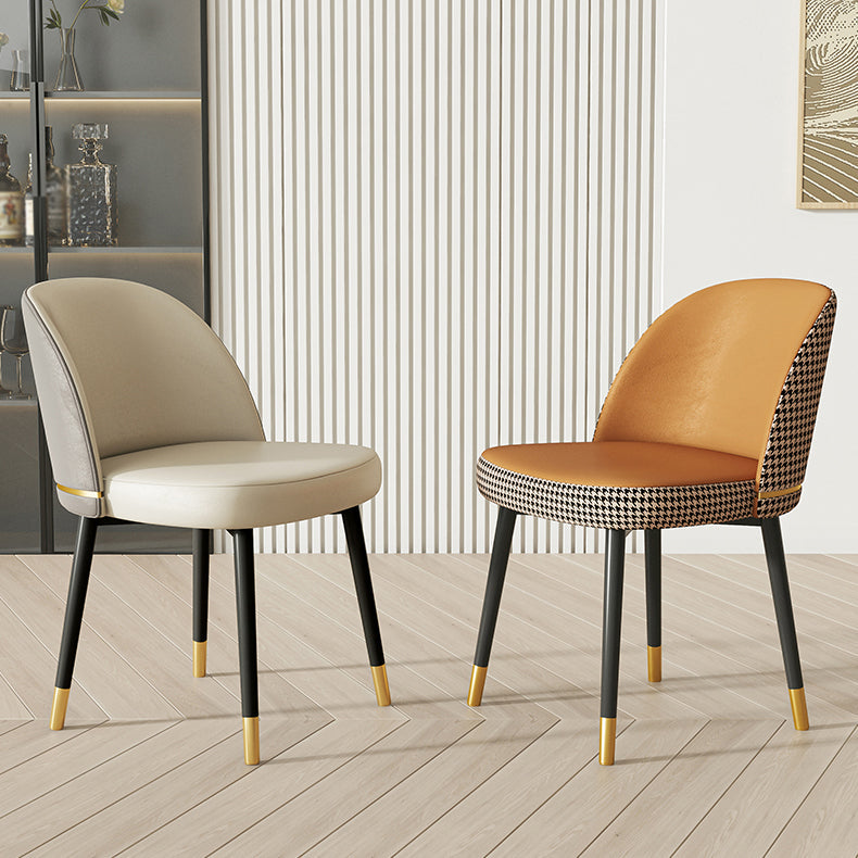 Glamlose esslose Esstühle Kunstleder Haus Essneitenstuhl