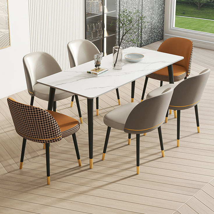 Glamlose esslose Esstühle Kunstleder Haus Essneitenstuhl