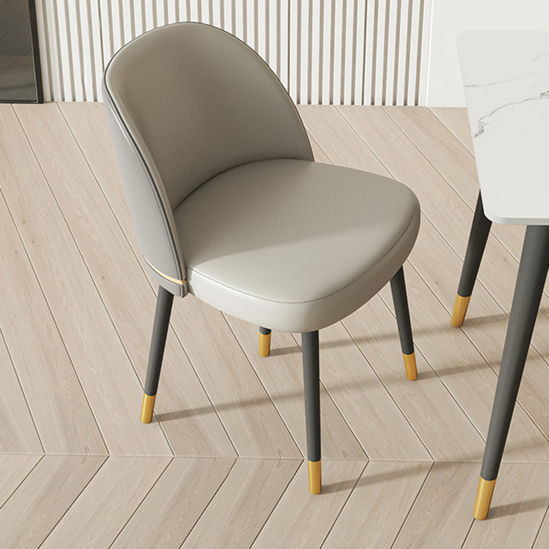 Glamlose esslose Esstühle Kunstleder Haus Essneitenstuhl