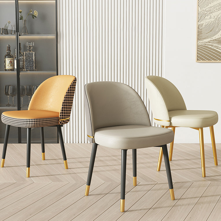 Glamlose esslose Esstühle Kunstleder Haus Essneitenstuhl