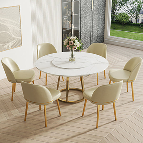 Glamlose esslose Esstühle Kunstleder Haus Essneitenstuhl