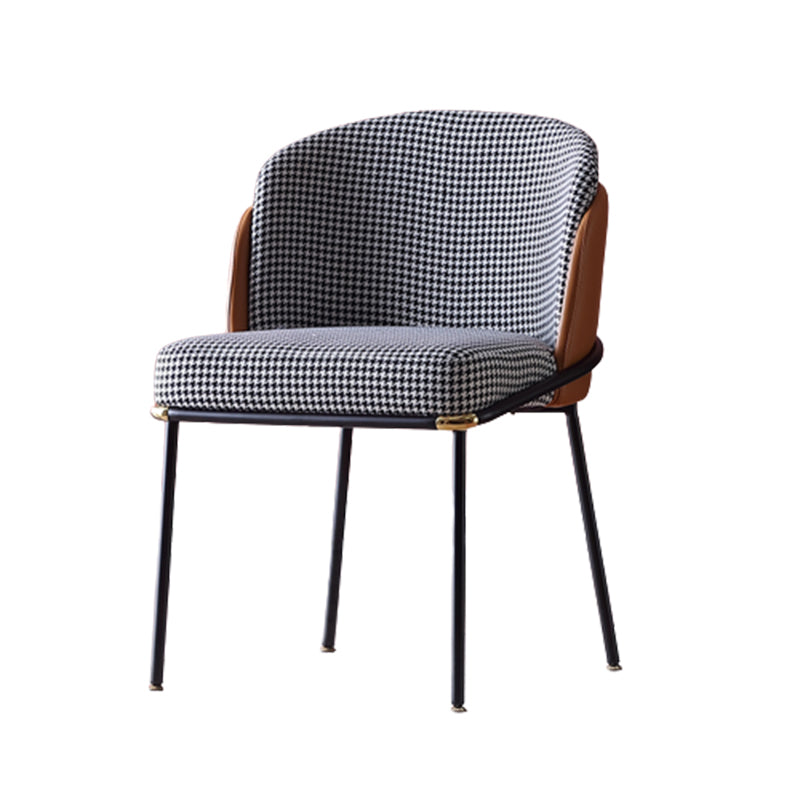 Contemporary Dining Chair Armless Dining Chair with Metal Legs for Kitchen