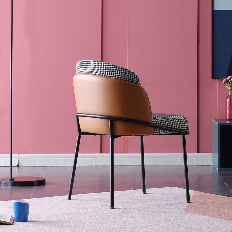 Contemporary Dining Chair Armless Dining Chair with Metal Legs for Kitchen