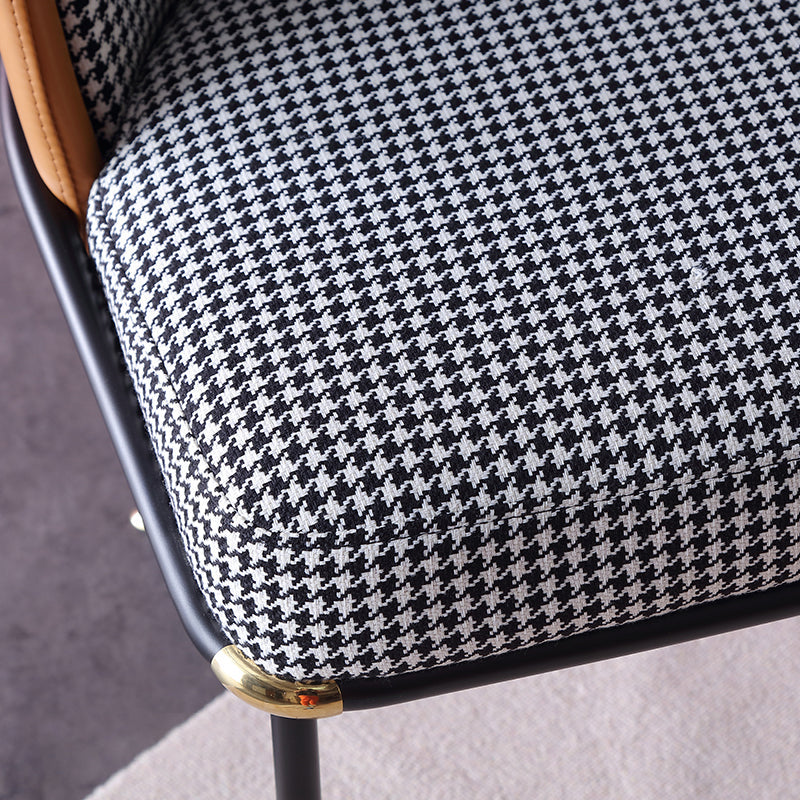 Contemporary Dining Chair Armless Dining Chair with Metal Legs for Kitchen