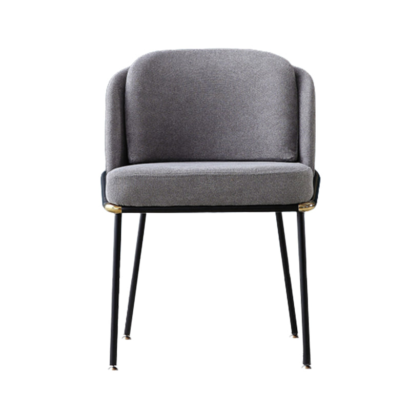 Contemporary Dining Chair Armless Dining Chair with Metal Legs for Kitchen