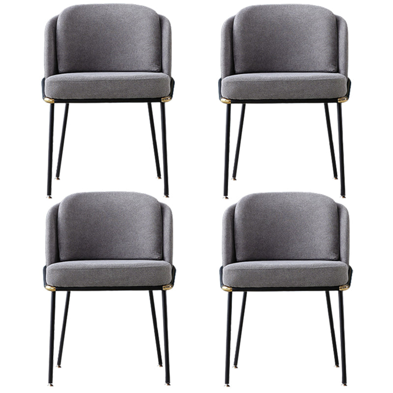 Contemporary Dining Chair Armless Dining Chair with Metal Legs for Kitchen