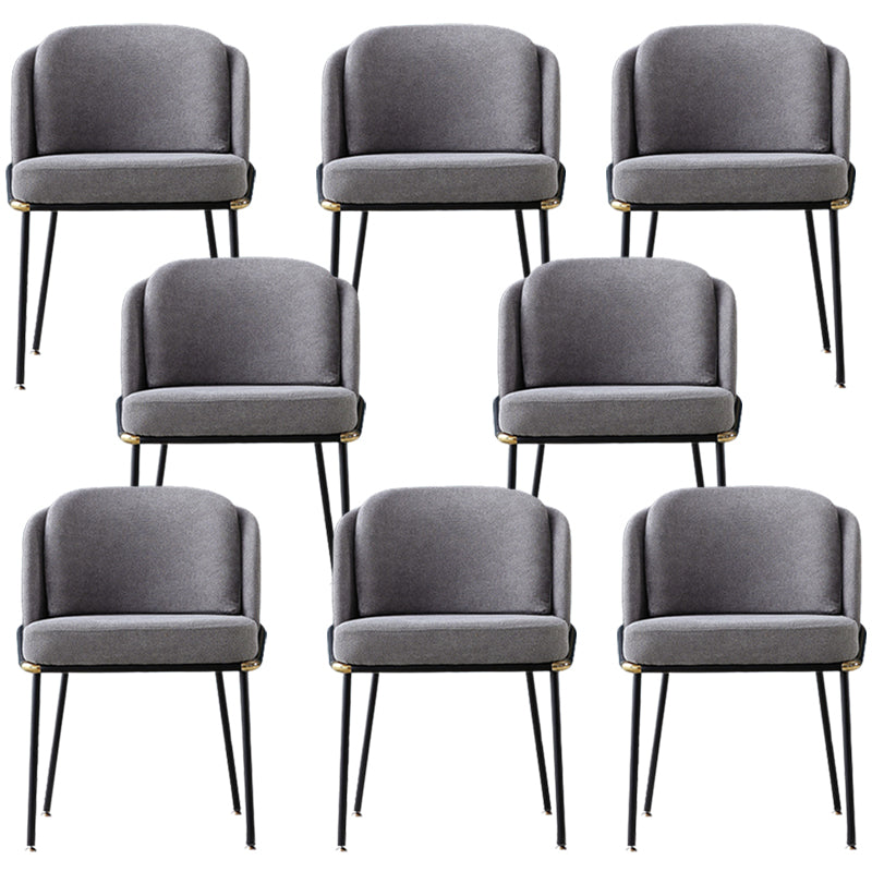 Contemporary Dining Chair Armless Dining Chair with Metal Legs for Kitchen