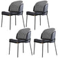 Contemporary Dining Chair Armless Dining Chair with Metal Legs for Kitchen