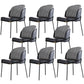 Contemporary Dining Chair Armless Dining Chair with Metal Legs for Kitchen