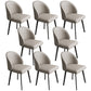 Modern Armless Dining Chairs Black Solid Wood and Metal Frame Side Chair Grey 8 Piece Set Clearhalo 'Dining Chairs' 'Dining Tables & Seating' 'dining_chair' 'furn' 'furn_dining_chair' 'Furniture' 'Kitchen & Dining Furniture' 5529981